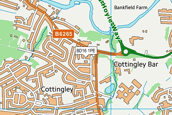 BD16 1PE map - OS VectorMap District (Ordnance Survey) BD16 1PE map - OS VectorMap District (Ordnance Survey)
