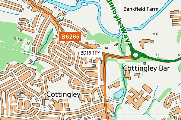 BD16 1PY map - OS VectorMap District (Ordnance Survey) BD16 1PY map - OS VectorMap District (Ordnance Survey)