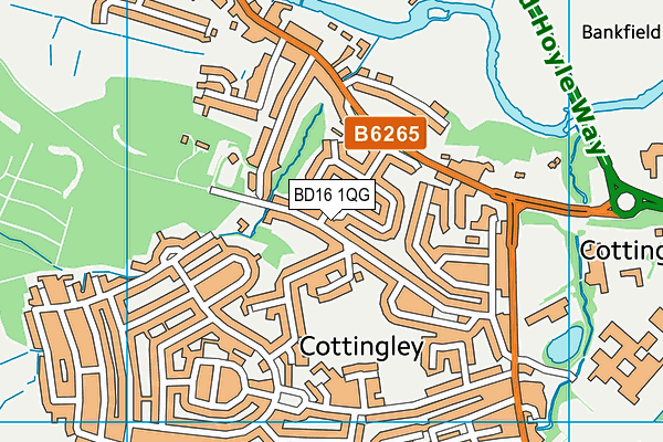 BD16 1QG map - OS VectorMap District (Ordnance Survey) BD16 1QG map - OS VectorMap District (Ordnance Survey)
