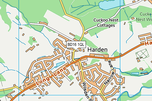 BD16 1QL map - OS VectorMap District (Ordnance Survey) BD16 1QL map - OS VectorMap District (Ordnance Survey)