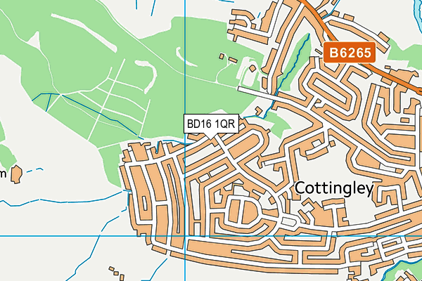 BD16 1QR map - OS VectorMap District (Ordnance Survey) BD16 1QR map - OS VectorMap District (Ordnance Survey)
