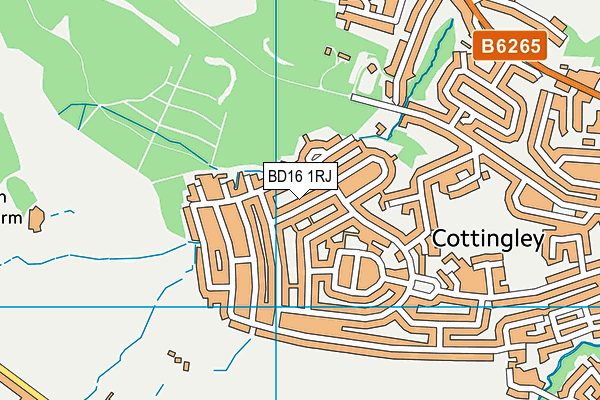 BD16 1RJ map - OS VectorMap District (Ordnance Survey)