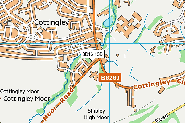 BD16 1SD map - OS VectorMap District (Ordnance Survey) BD16 1SD map - OS VectorMap District (Ordnance Survey)