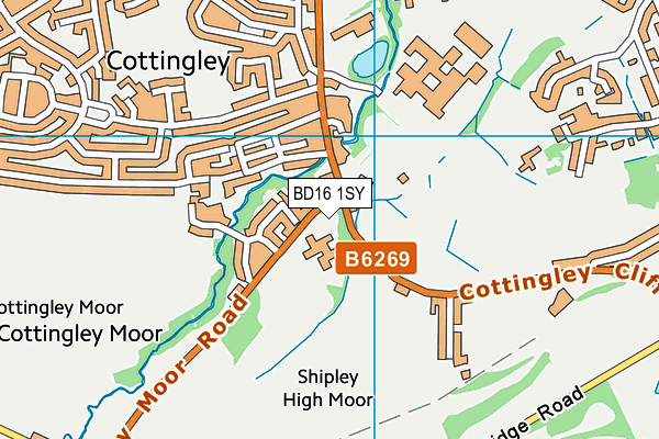 BD16 1SY map - OS VectorMap District (Ordnance Survey) BD16 1SY map - OS VectorMap District (Ordnance Survey)