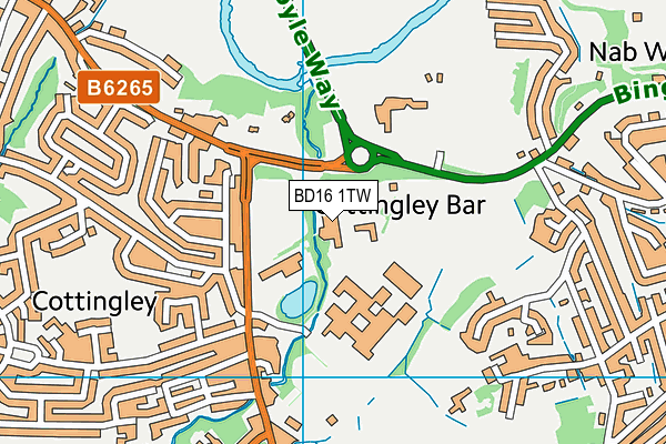 BD16 1TW map - OS VectorMap District (Ordnance Survey) BD16 1TW map - OS VectorMap District (Ordnance Survey)