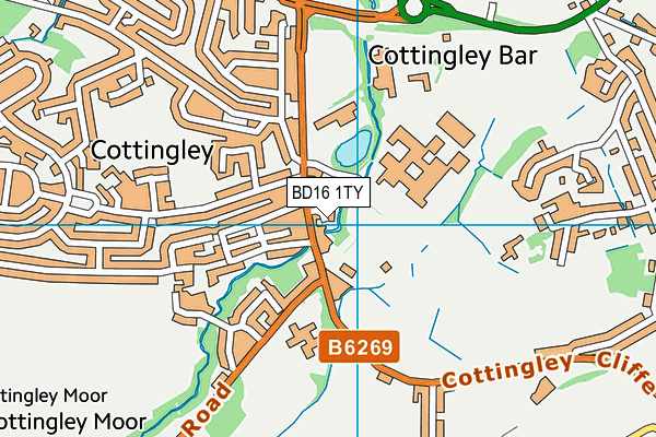 BD16 1TY map - OS VectorMap District (Ordnance Survey) BD16 1TY map - OS VectorMap District (Ordnance Survey)
