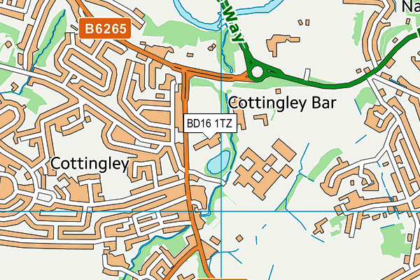 BD16 1TZ map - OS VectorMap District (Ordnance Survey) BD16 1TZ map - OS VectorMap District (Ordnance Survey)