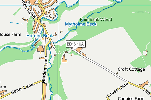 BD16 1UA map - OS VectorMap District (Ordnance Survey) BD16 1UA map - OS VectorMap District (Ordnance Survey)