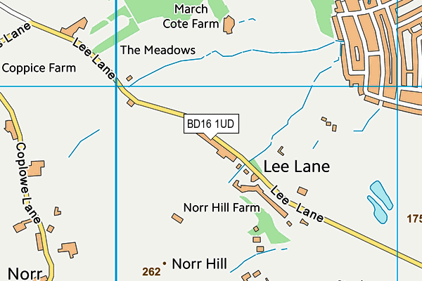 BD16 1UD map - OS VectorMap District (Ordnance Survey) BD16 1UD map - OS VectorMap District (Ordnance Survey)