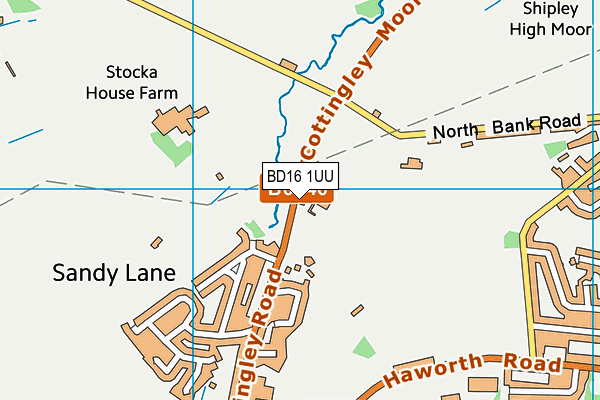 BD16 1UU map - OS VectorMap District (Ordnance Survey) BD16 1UU map - OS VectorMap District (Ordnance Survey)