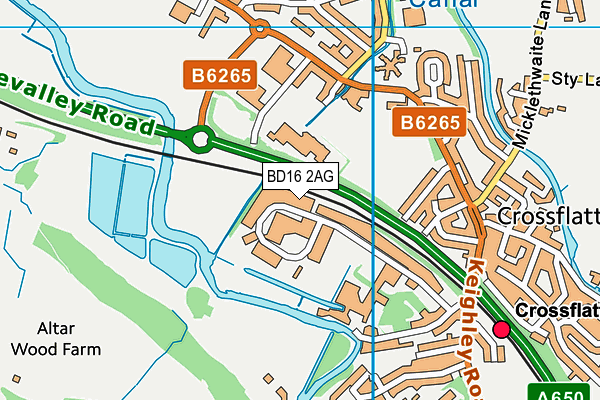 BD16 2AG map - OS VectorMap District (Ordnance Survey) BD16 2AG map - OS VectorMap District (Ordnance Survey)
