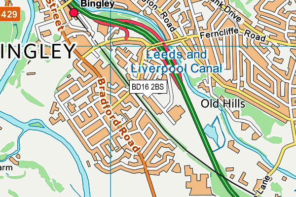 BD16 2BS map - OS VectorMap District (Ordnance Survey) BD16 2BS map - OS VectorMap District (Ordnance Survey)