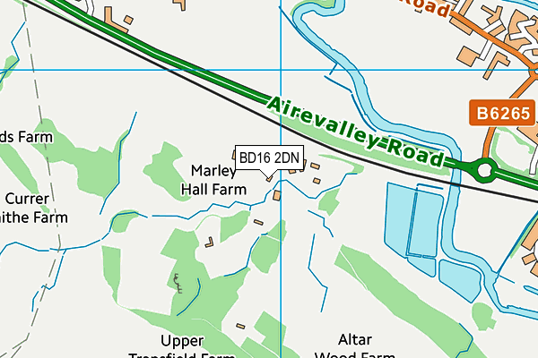 BD16 2DN map - OS VectorMap District (Ordnance Survey) BD16 2DN map - OS VectorMap District (Ordnance Survey)