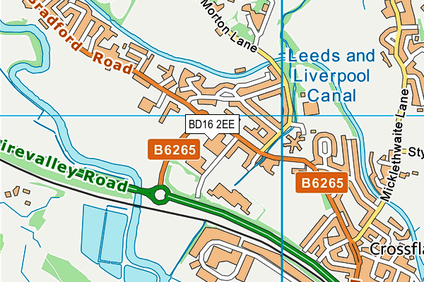 BD16 2EE map - OS VectorMap District (Ordnance Survey) BD16 2EE map - OS VectorMap District (Ordnance Survey)