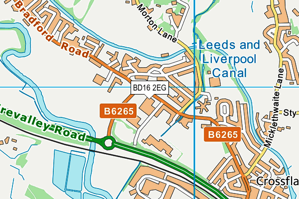 BD16 2EG map - OS VectorMap District (Ordnance Survey) BD16 2EG map - OS VectorMap District (Ordnance Survey)