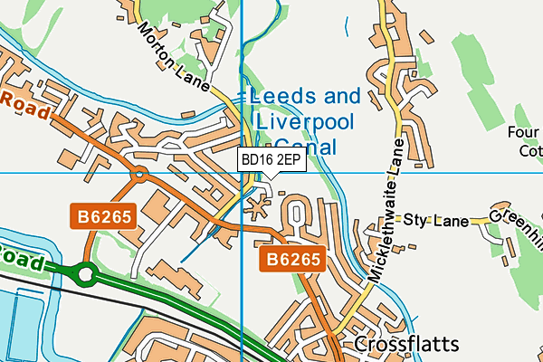 BD16 2EP map - OS VectorMap District (Ordnance Survey) BD16 2EP map - OS VectorMap District (Ordnance Survey)
