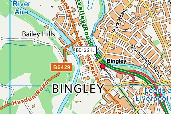 BD16 2HL map - OS VectorMap District (Ordnance Survey) BD16 2HL map - OS VectorMap District (Ordnance Survey)