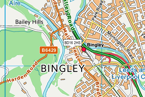 BD16 2HS map - OS VectorMap District (Ordnance Survey) BD16 2HS map - OS VectorMap District (Ordnance Survey)