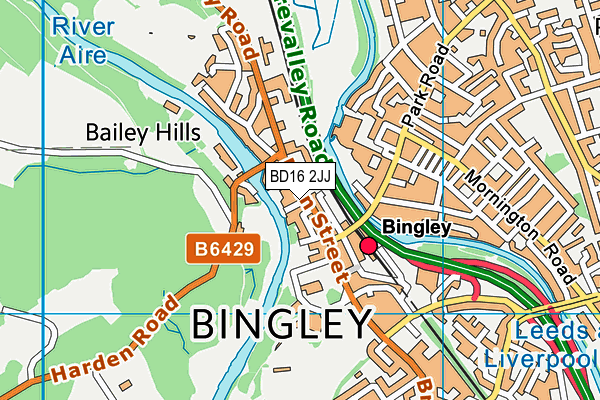 BD16 2JJ map - OS VectorMap District (Ordnance Survey) BD16 2JJ map - OS VectorMap District (Ordnance Survey)