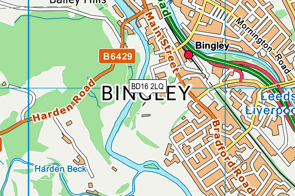 BD16 2LQ map - OS VectorMap District (Ordnance Survey) BD16 2LQ map - OS VectorMap District (Ordnance Survey)