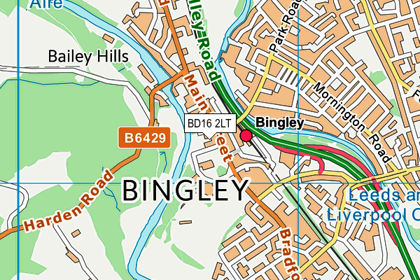 BD16 2LT map - OS VectorMap District (Ordnance Survey) BD16 2LT map - OS VectorMap District (Ordnance Survey)
