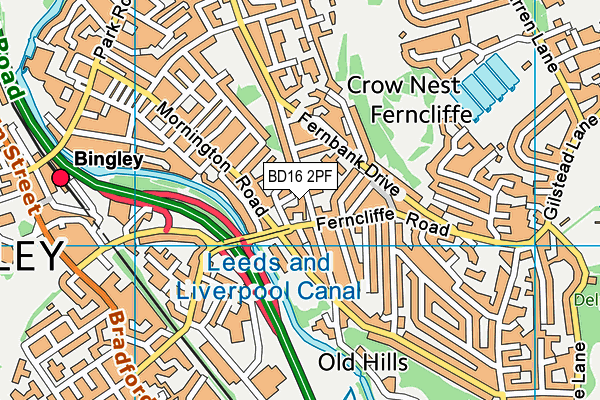 BD16 2PF map - OS VectorMap District (Ordnance Survey) BD16 2PF map - OS VectorMap District (Ordnance Survey)