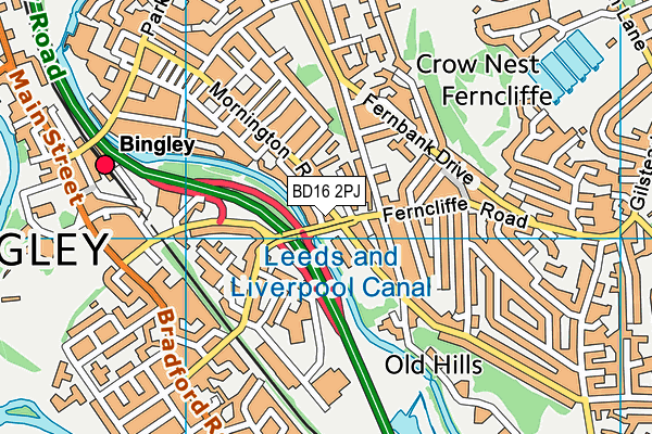 BD16 2PJ map - OS VectorMap District (Ordnance Survey) BD16 2PJ map - OS VectorMap District (Ordnance Survey)