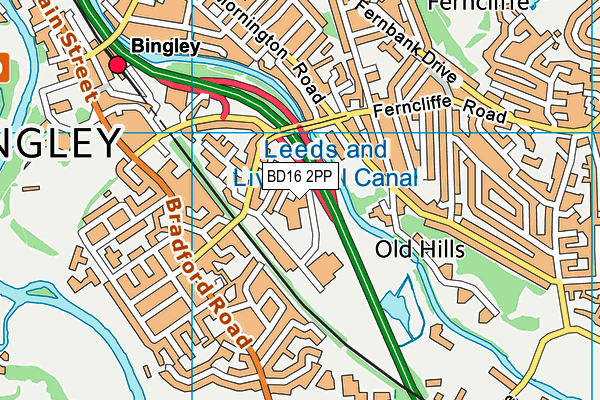 BD16 2PP map - OS VectorMap District (Ordnance Survey) BD16 2PP map - OS VectorMap District (Ordnance Survey)