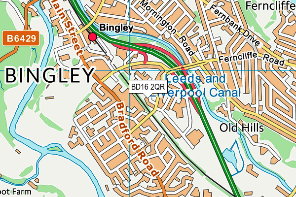 BD16 2QR map - OS VectorMap District (Ordnance Survey) BD16 2QR map - OS VectorMap District (Ordnance Survey)