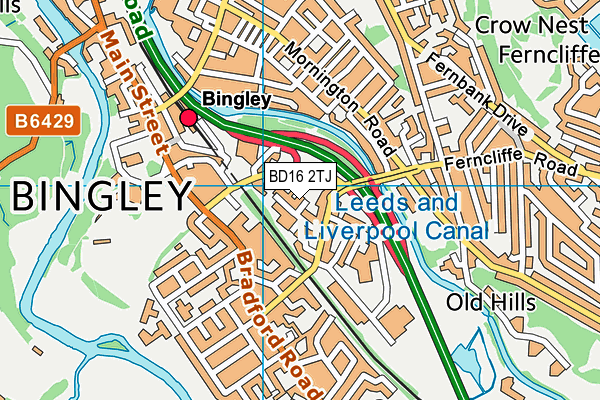 BD16 2TJ map - OS VectorMap District (Ordnance Survey) BD16 2TJ map - OS VectorMap District (Ordnance Survey)