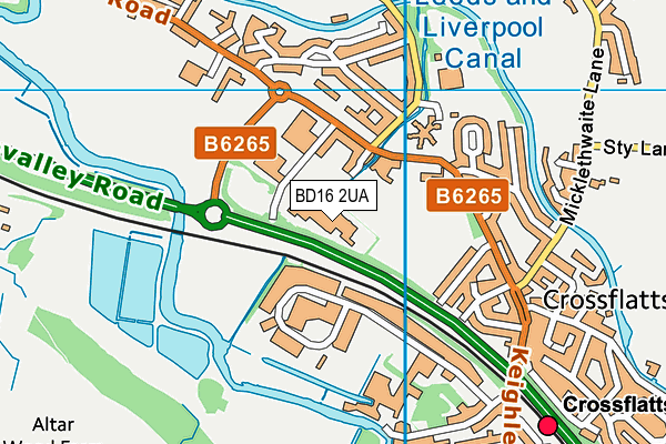 BD16 2UA map - OS VectorMap District (Ordnance Survey) BD16 2UA map - OS VectorMap District (Ordnance Survey)