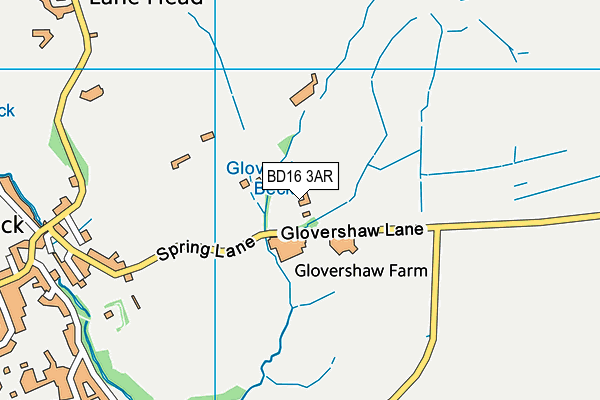 BD16 3AR map - OS VectorMap District (Ordnance Survey) BD16 3AR map - OS VectorMap District (Ordnance Survey)