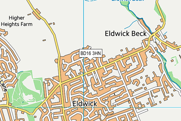 BD16 3HN map - OS VectorMap District (Ordnance Survey) BD16 3HN map - OS VectorMap District (Ordnance Survey)