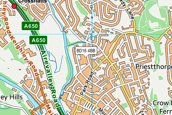 BD16 4BB map - OS VectorMap District (Ordnance Survey) BD16 4BB map - OS VectorMap District (Ordnance Survey)