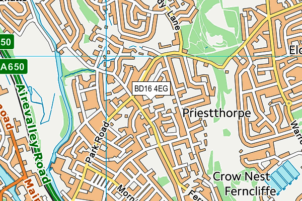 BD16 4EG map - OS VectorMap District (Ordnance Survey) BD16 4EG map - OS VectorMap District (Ordnance Survey)