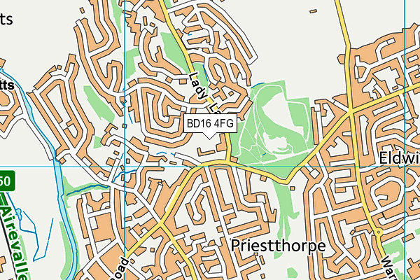 BD16 4FG map - OS VectorMap District (Ordnance Survey) BD16 4FG map - OS VectorMap District (Ordnance Survey)
