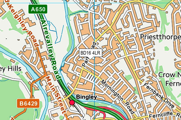 BD16 4LR map - OS VectorMap District (Ordnance Survey) BD16 4LR map - OS VectorMap District (Ordnance Survey)