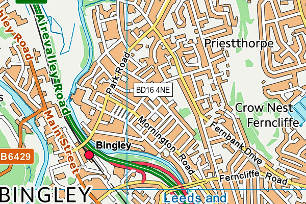 BD16 4NE map - OS VectorMap District (Ordnance Survey)