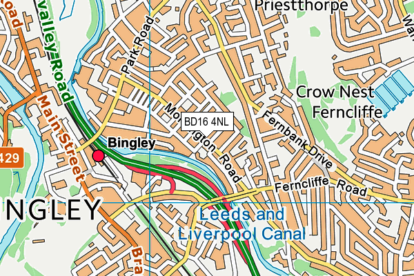 BD16 4NL map - OS VectorMap District (Ordnance Survey) BD16 4NL map - OS VectorMap District (Ordnance Survey)