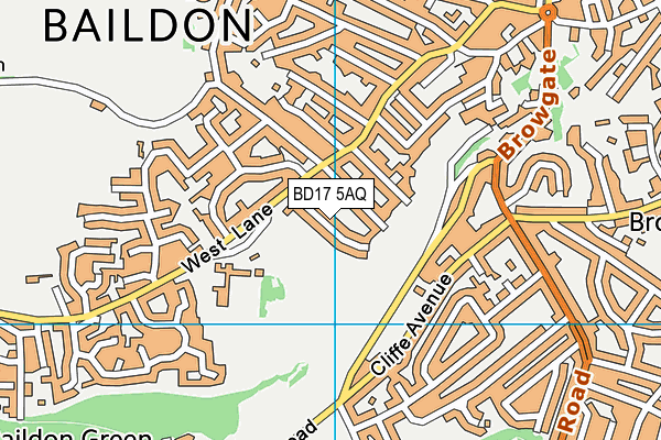 BD17 5AQ map - OS VectorMap District (Ordnance Survey) BD17 5AQ map - OS VectorMap District (Ordnance Survey)