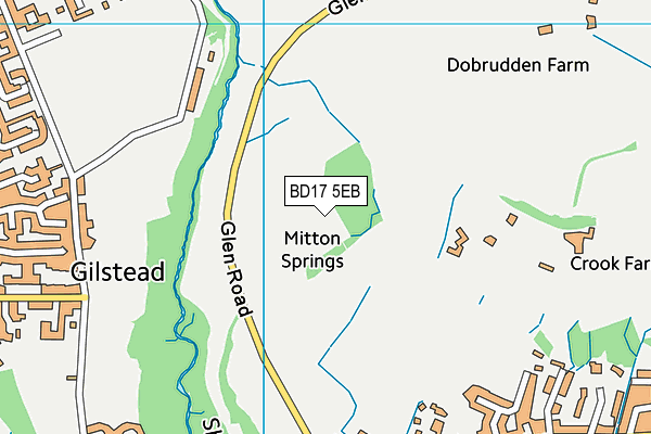 BD17 5EB map - OS VectorMap District (Ordnance Survey) BD17 5EB map - OS VectorMap District (Ordnance Survey)
