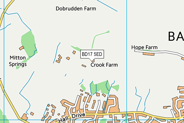 BD17 5ED map - OS VectorMap District (Ordnance Survey) BD17 5ED map - OS VectorMap District (Ordnance Survey)