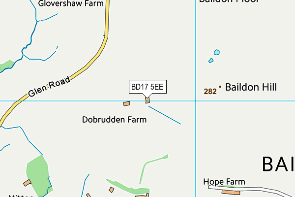 BD17 5EE map - OS VectorMap District (Ordnance Survey) BD17 5EE map - OS VectorMap District (Ordnance Survey)
