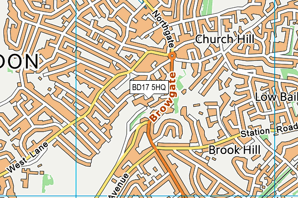 BD17 5HQ map - OS VectorMap District (Ordnance Survey)