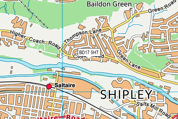 BD17 5HT map - OS VectorMap District (Ordnance Survey)