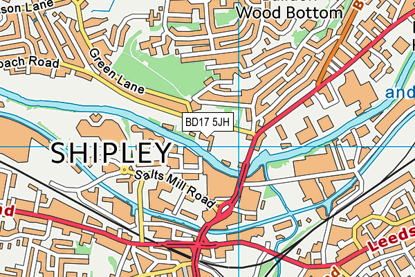 BD17 5JH map - OS VectorMap District (Ordnance Survey) BD17 5JH map - OS VectorMap District (Ordnance Survey)