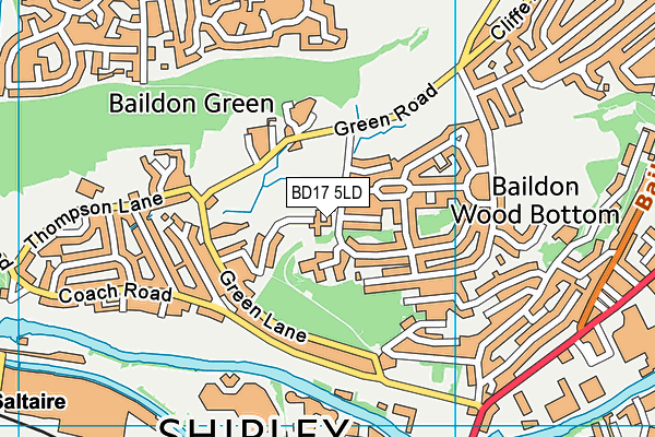 BD17 5LD map - OS VectorMap District (Ordnance Survey) BD17 5LD map - OS VectorMap District (Ordnance Survey)