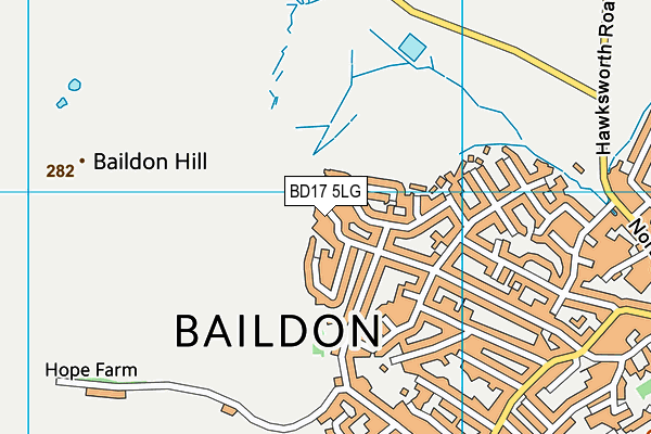 BD17 5LG map - OS VectorMap District (Ordnance Survey) BD17 5LG map - OS VectorMap District (Ordnance Survey)