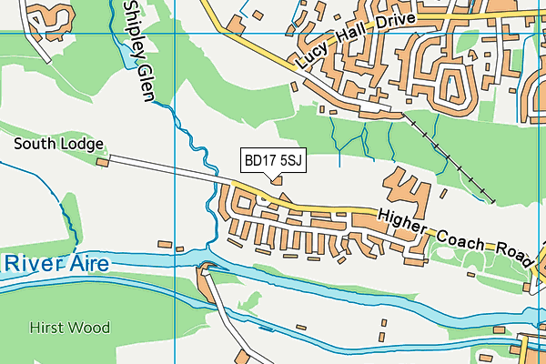 BD17 5SJ map - OS VectorMap District (Ordnance Survey) BD17 5SJ map - OS VectorMap District (Ordnance Survey)