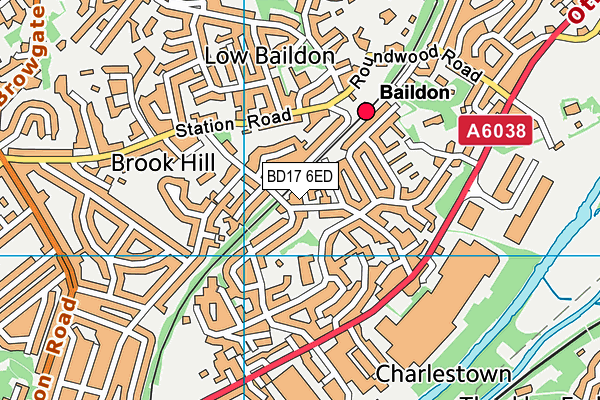 BD17 6ED map - OS VectorMap District (Ordnance Survey) BD17 6ED map - OS VectorMap District (Ordnance Survey)